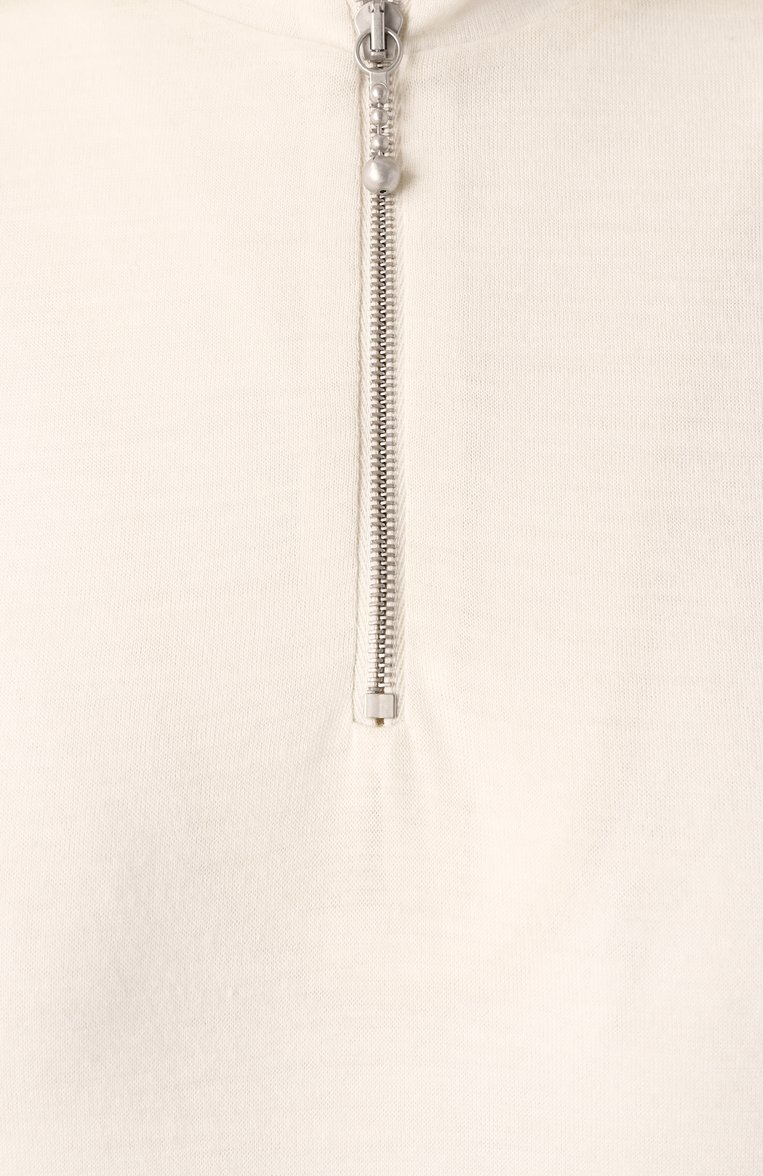 Женская водолазка JIL SANDER кремового цвета, арт. J40GC0021-J70021 | Фото 6 (Материал внешний: Шерсть, Синтетический материал; Рукава: Длинные; Длина (для топов): Стандартные; Стили: Минимализм; Женское Кросс-КТ: Водолазка-одежда)