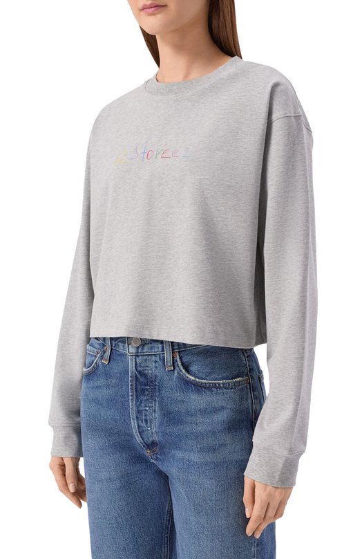 Хлопковый свитшот 12 STOREEZ 137384 Серый  137384 Фото 3