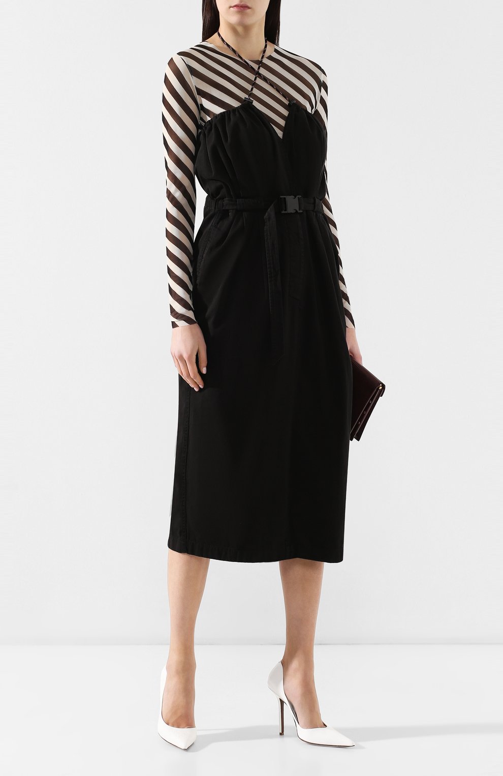 Лонгслив в полоску DRIES VAN NOTEN черного цвета по цене 29450 руб., арт. 191-11182-7196, фото 2 Лонгслив в полоску DRIES VAN NOTEN, арт. 191-11182-7196, фото 2