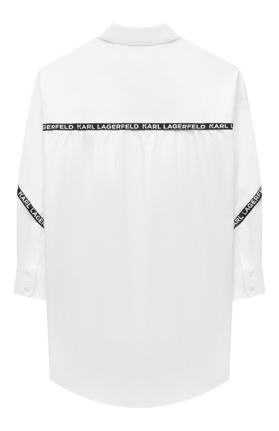 Хлопковое платье-рубашка KARL LAGERFELD KIDS, арт. Z12197, фото 2