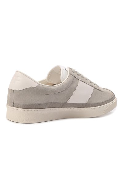 Замшевые кеды TOM FORD светло-серого цвета по цене 86200 руб., арт. J1261T-LCL046, фото 5 Замшевые кеды TOM FORD, арт. J1261T-LCL046, фото 5