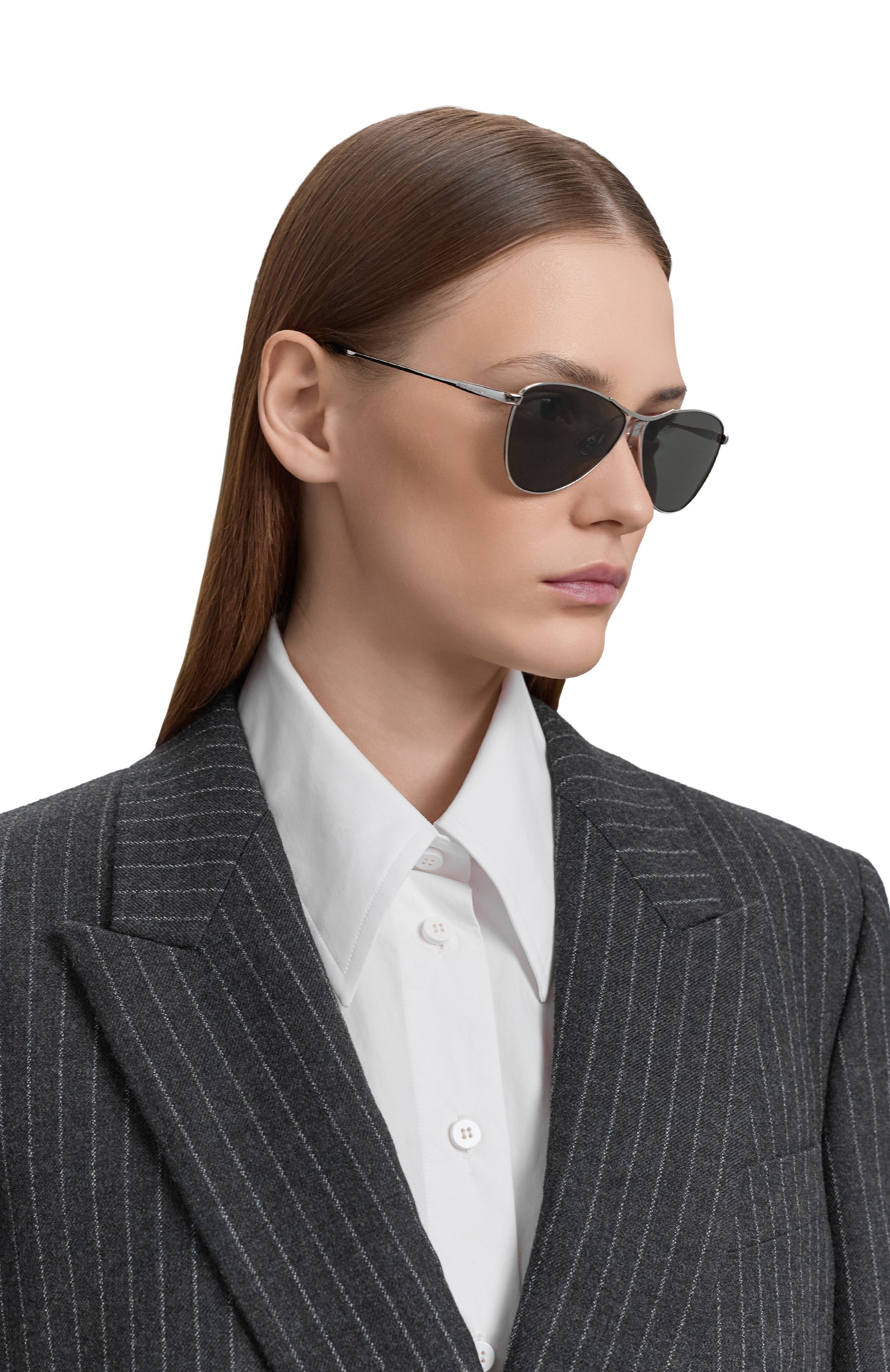 Солнцезащитные очки SAINT LAURENT серого цвета по цене 58100 руб., арт. SL 831 VESPER-002, фото 2 Солнцезащитные очки SAINT LAURENT, арт. SL 831 VESPER-002, фото 2