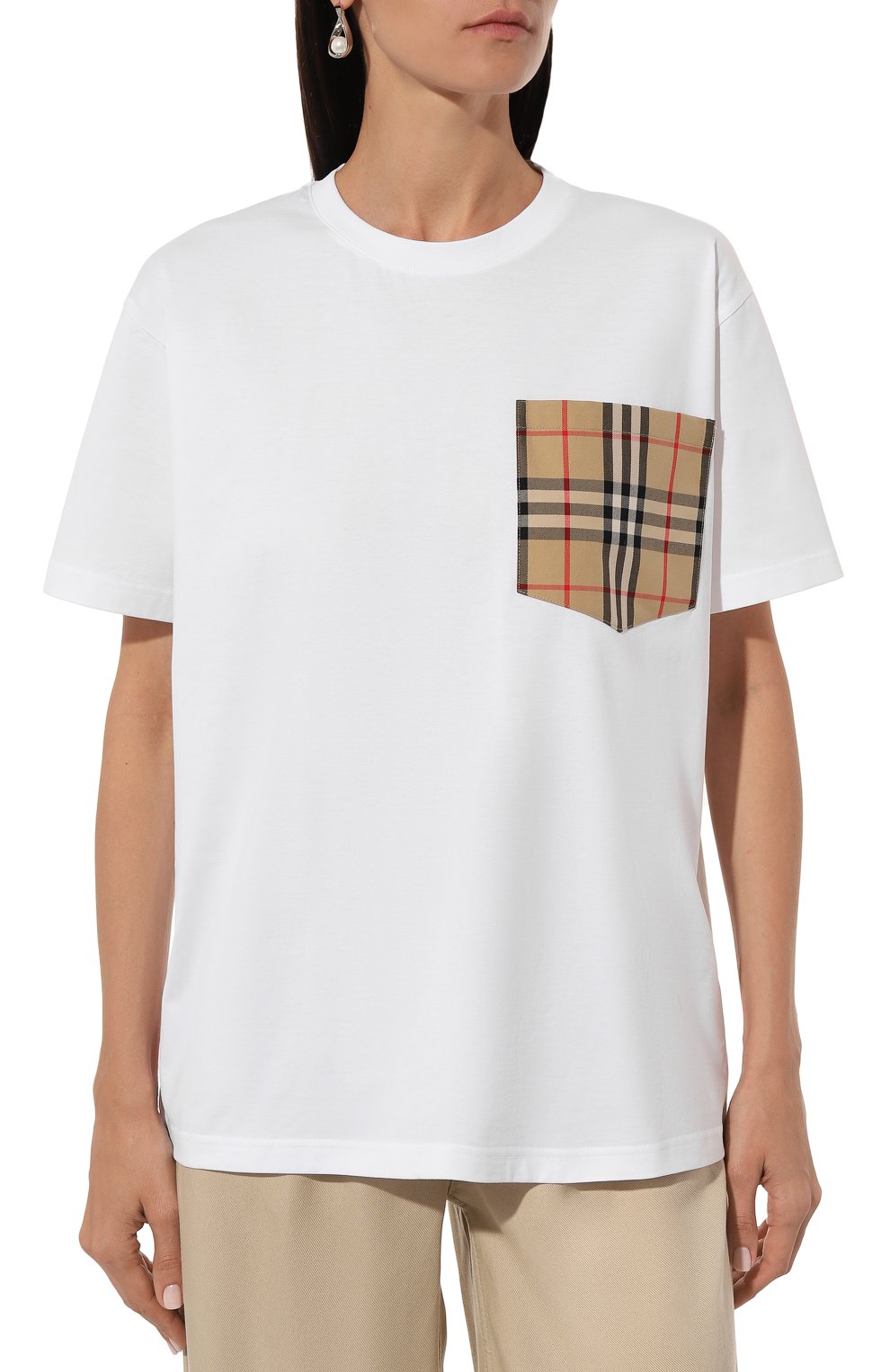 Хлопковая футболка BURBERRY, арт. 8080322, фото 3