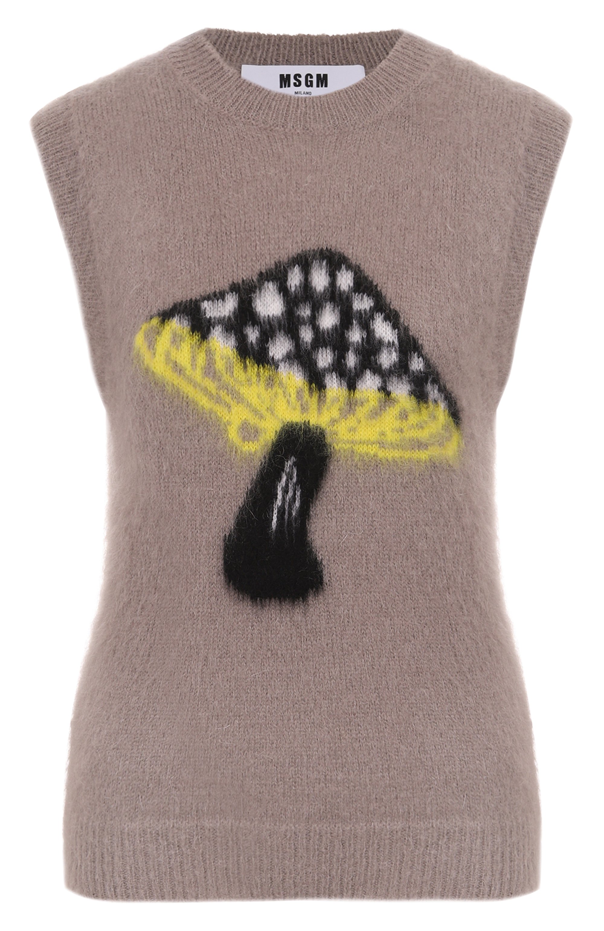 Жилет MSGM темно-бежевого цвета по цене 28100 руб., арт. 3941MDT192/257769, фото 1 Жилет MSGM, арт. 3941MDT192/257769, фото 1
