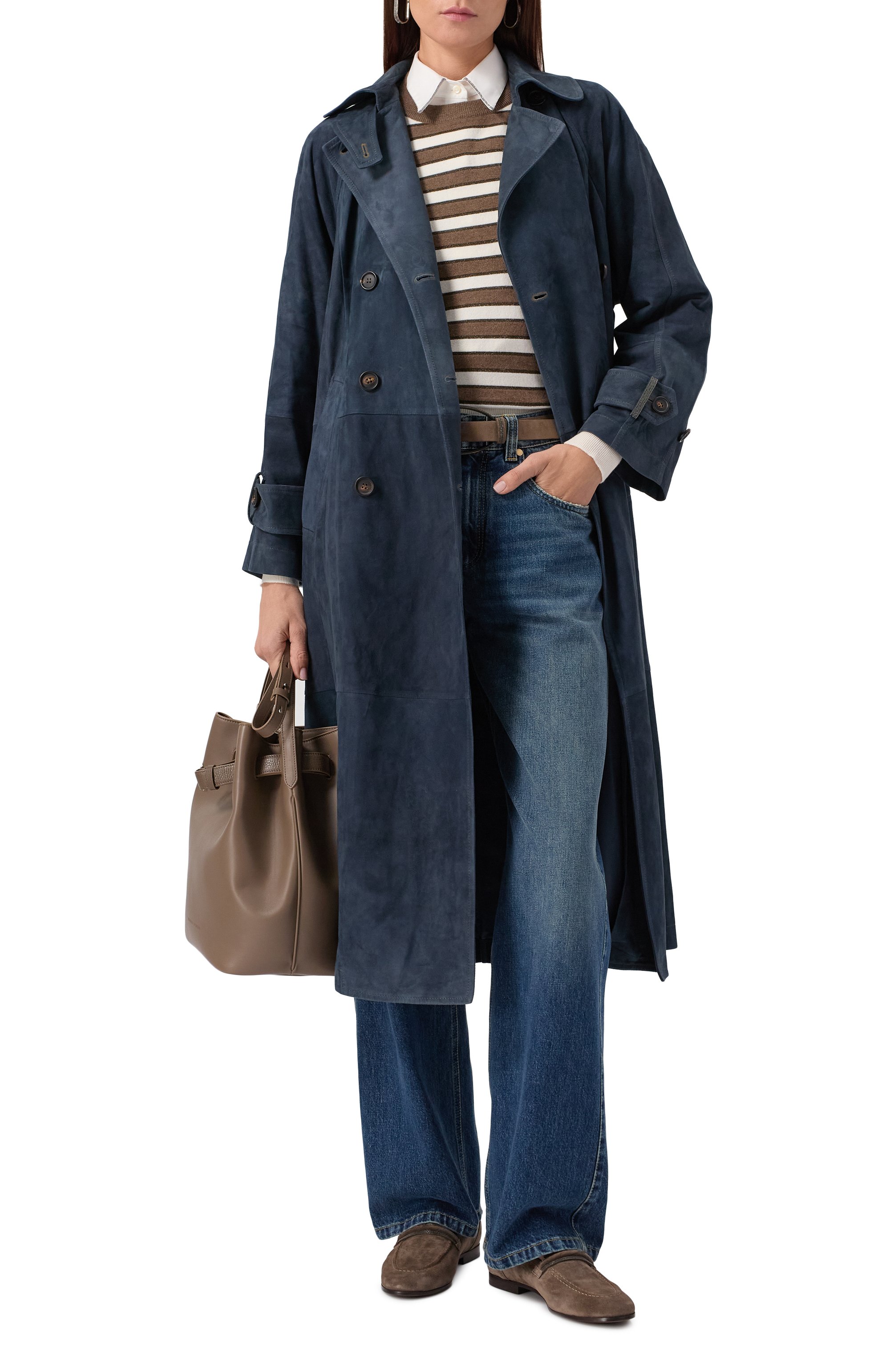 Замшевый плащ BRUNELLO CUCINELLI, арт. MPCAI9846P, фото 2