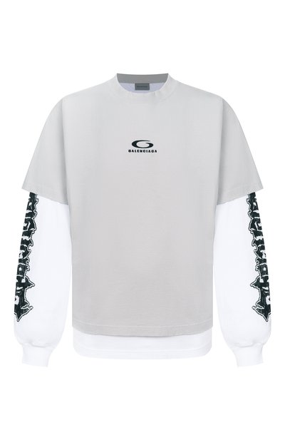 Мужская хлопковый лонгслив BALENCIAGA, арт. 871497/TUVD5