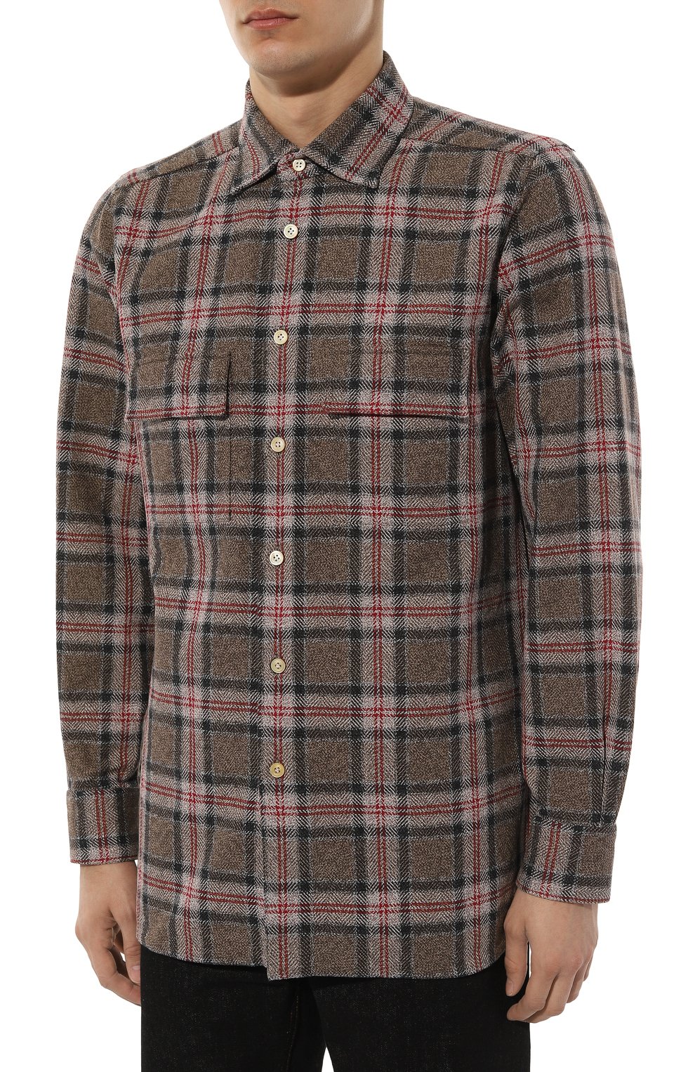 Хлопковая рубашка KITON, арт. UCRRLH0861305, фото 3