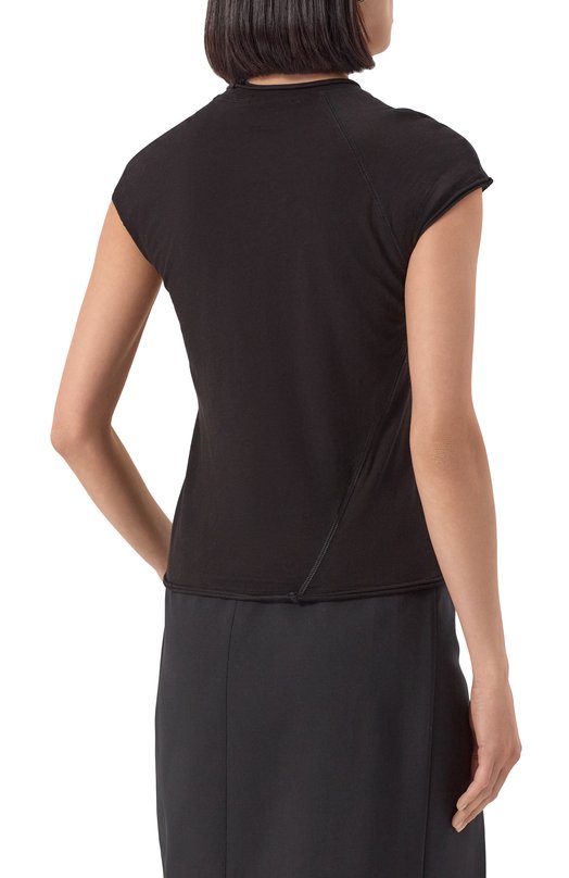 Хлопковая футболка Helmut Lang P05HW504 Чёрный  P05HW504 Фото 4