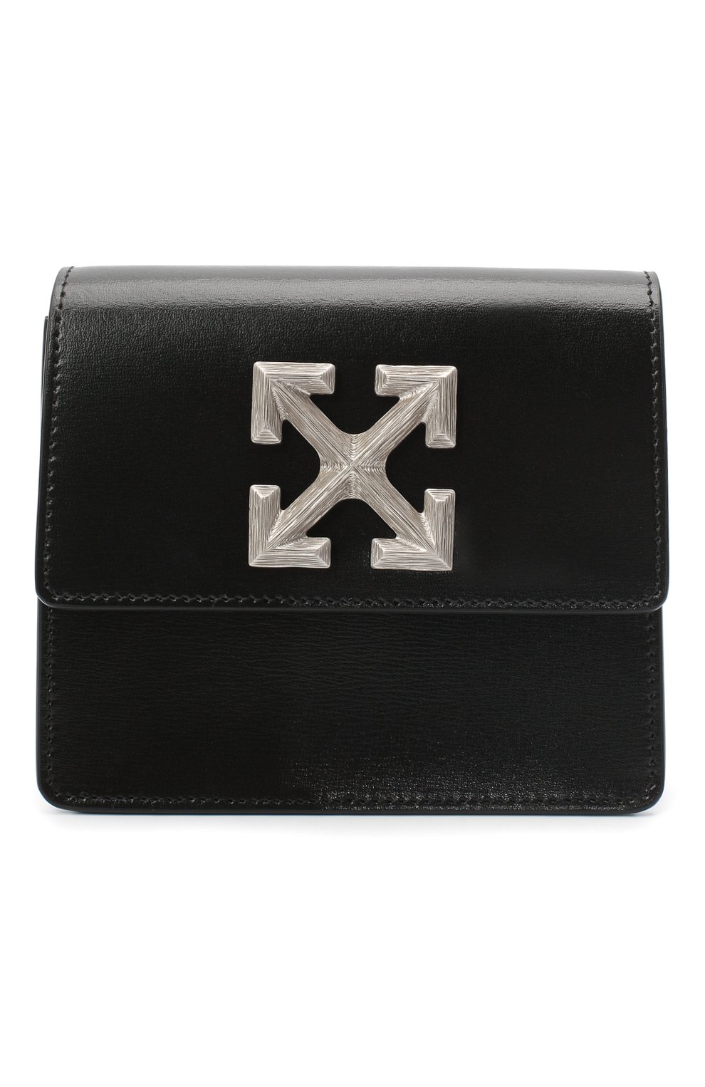 Кожаная сумка OFF-WHITE черного цвета по цене 78800 руб., арт. 0MNA111E20LEA0011000, фото 1 Кожаная сумка OFF-WHITE, арт. 0MNA111E20LEA0011000, фото 1