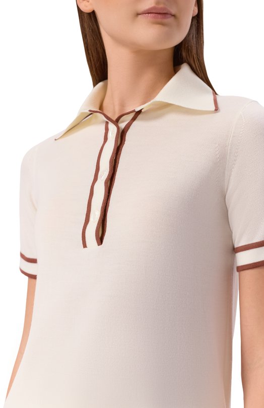 Шерстяное поло Kiton D61704 Белый  D61704 Фото 5