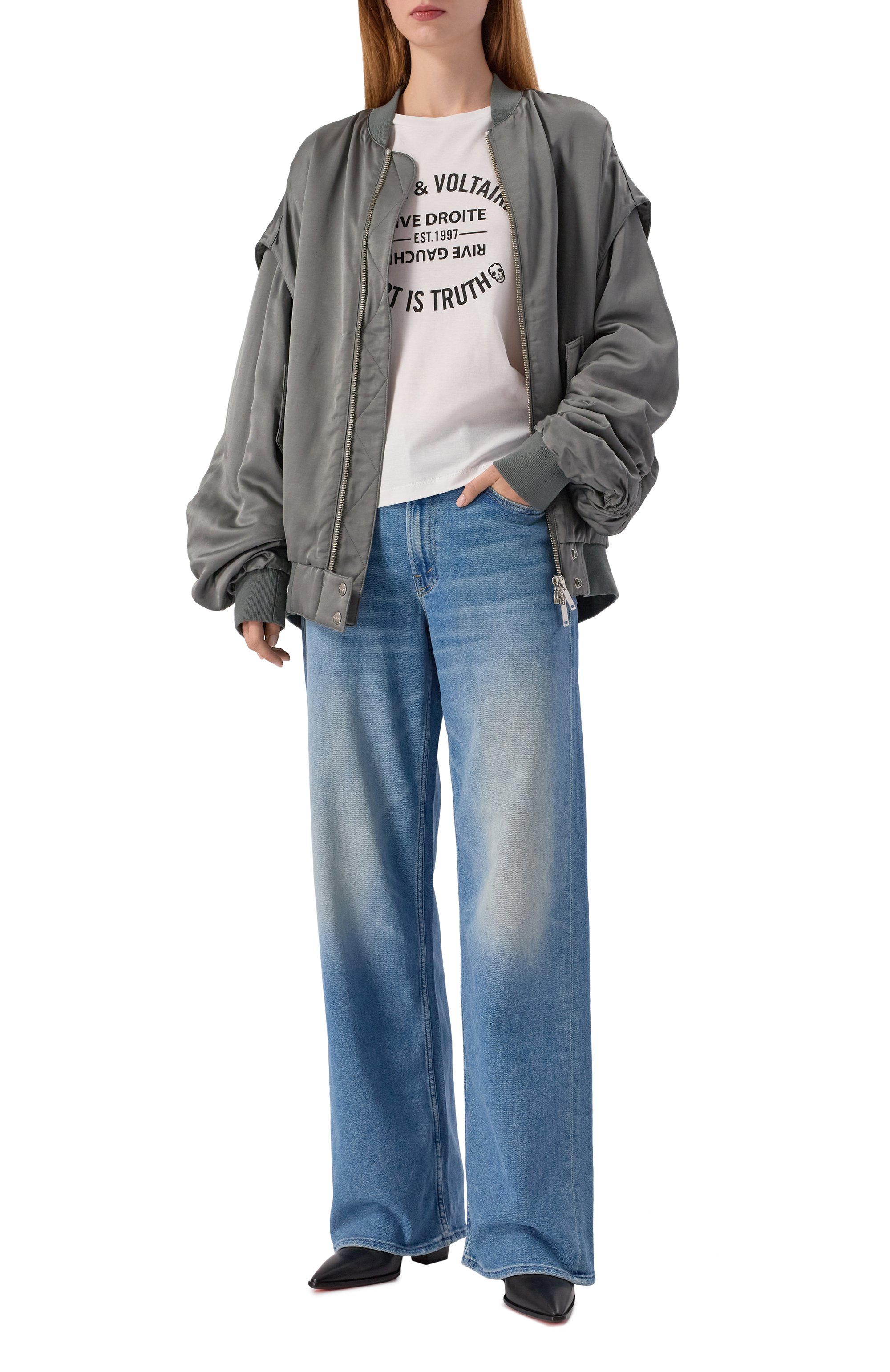 Хлопковая футболка ZADIG AND VOLTAIRE, арт. JWTS02769, фото 2