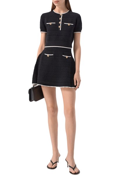 Хлопковый топ SELF-PORTRAIT, арт. SS26-055T-B, фото 2