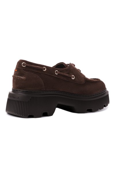 Замшевые топсайдеры SANTONI, арт. WUCG71704NERTPYL, фото 5