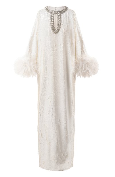 Женское платье с отделкой пайетками SELF-PORTRAIT, арт. RS25-301X-W