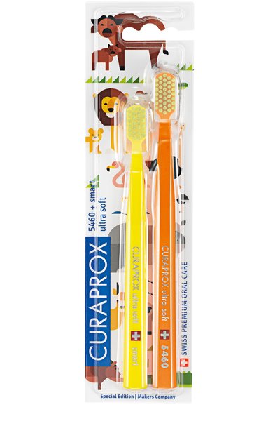 Набор зубных щеток ultrasoft duo animal family edition CURAPROX бесцветного цвета по цене 1800 руб., арт. 7612412424461, фото 4 Набор зубных щеток ultrasoft duo animal family edition CURAPROX, арт. 7612412424461, фото 4