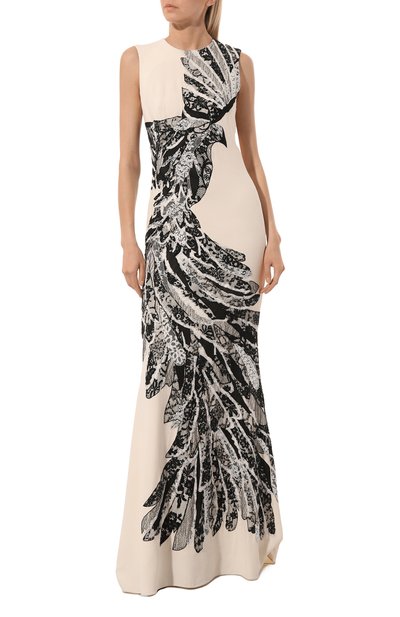 Платье ALEXANDER MCQUEEN черно-белого цвета по цене 1440000 руб., арт. 424436/QGE40, фото 2 Платье ALEXANDER MCQUEEN, арт. 424436/QGE40, фото 2