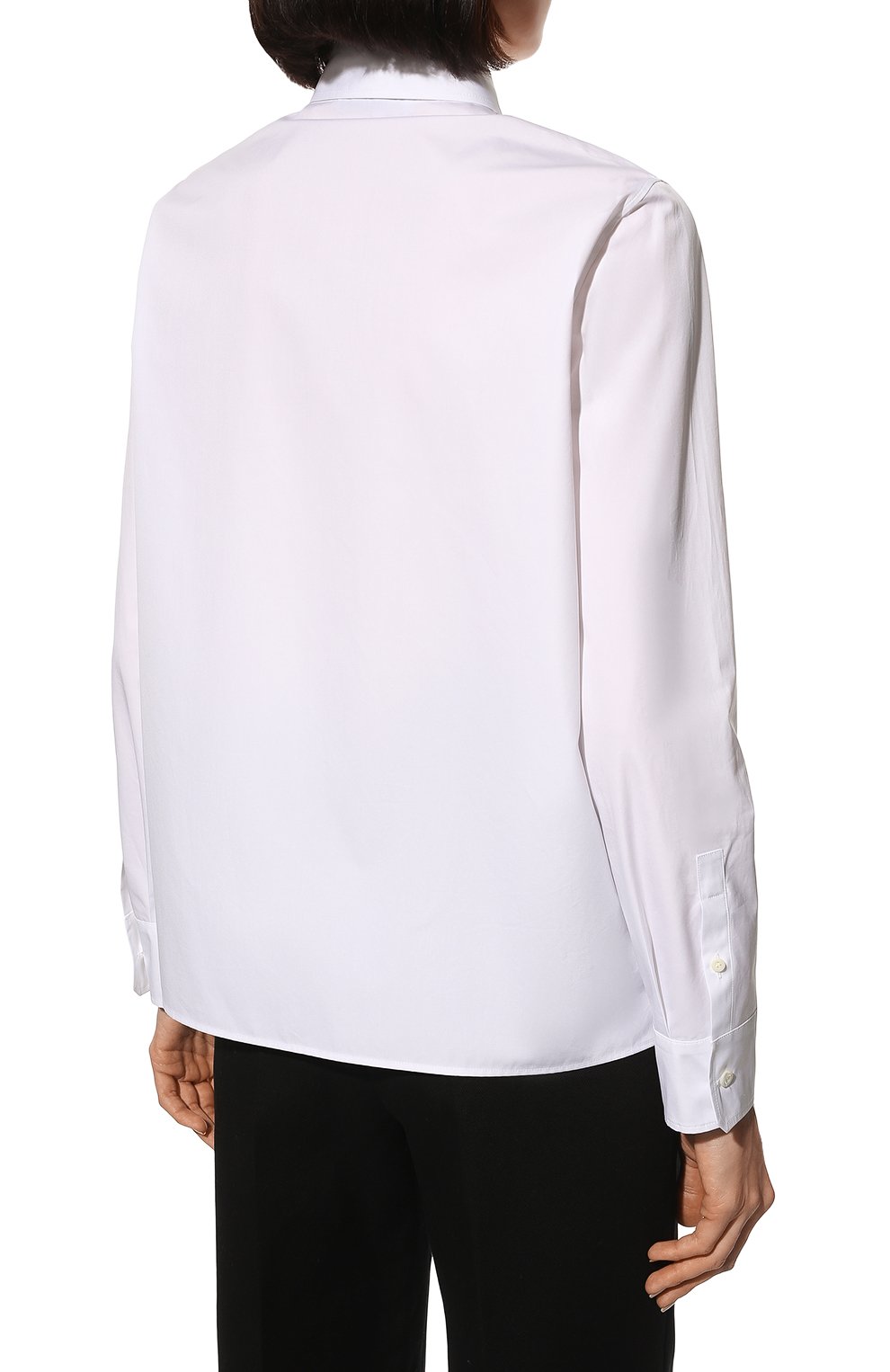 Хлопковая рубашка PRADA, арт. P437FR-1Z9P-F0009-221, фото 4