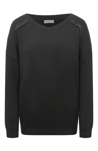 Женский хлопковый пуловер BRUNELLO CUCINELLI, арт. M1919BP178