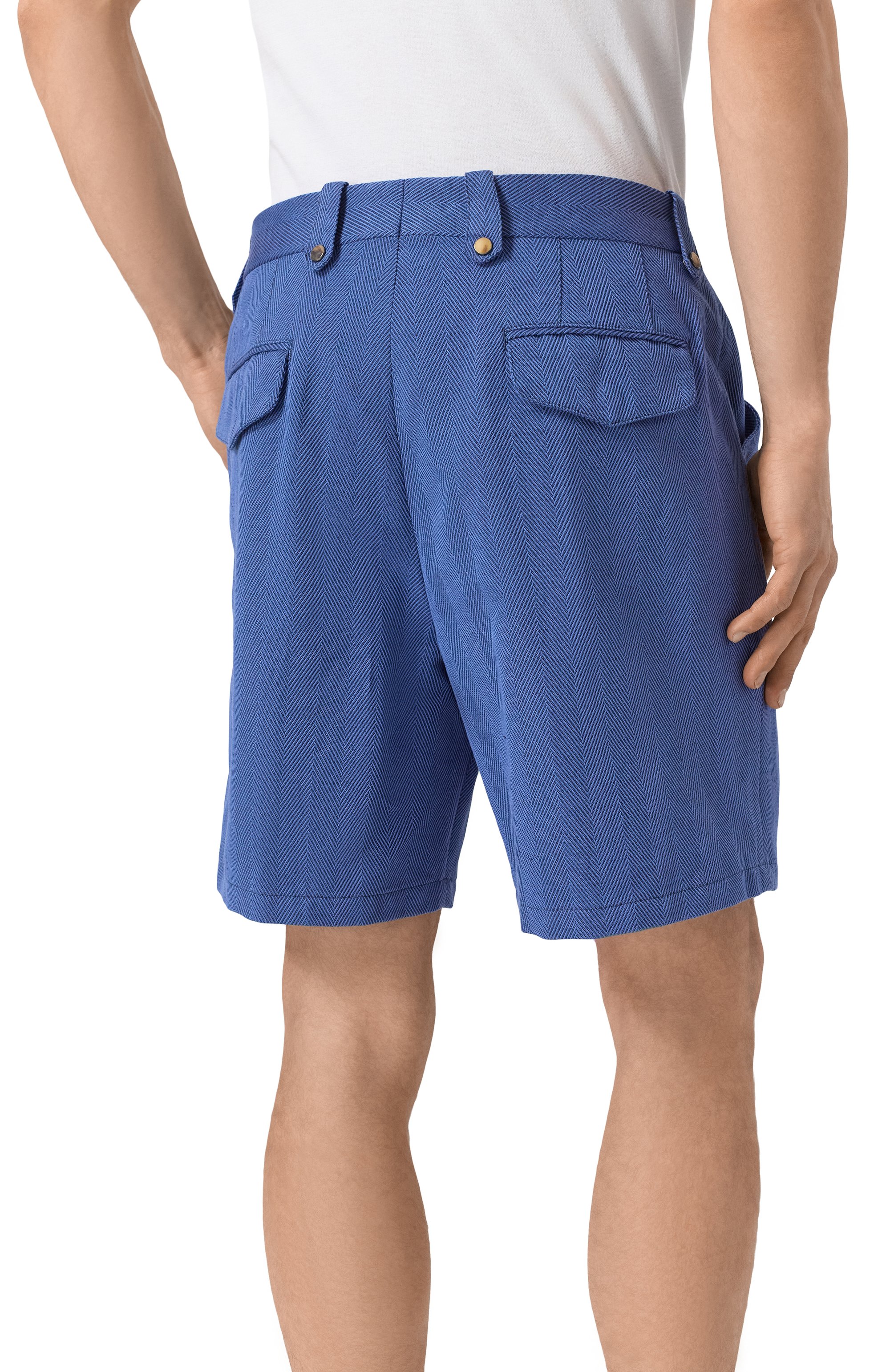 Шорты из хлопка и льна BRUNELLO CUCINELLI, арт. MR471U0055, фото 4