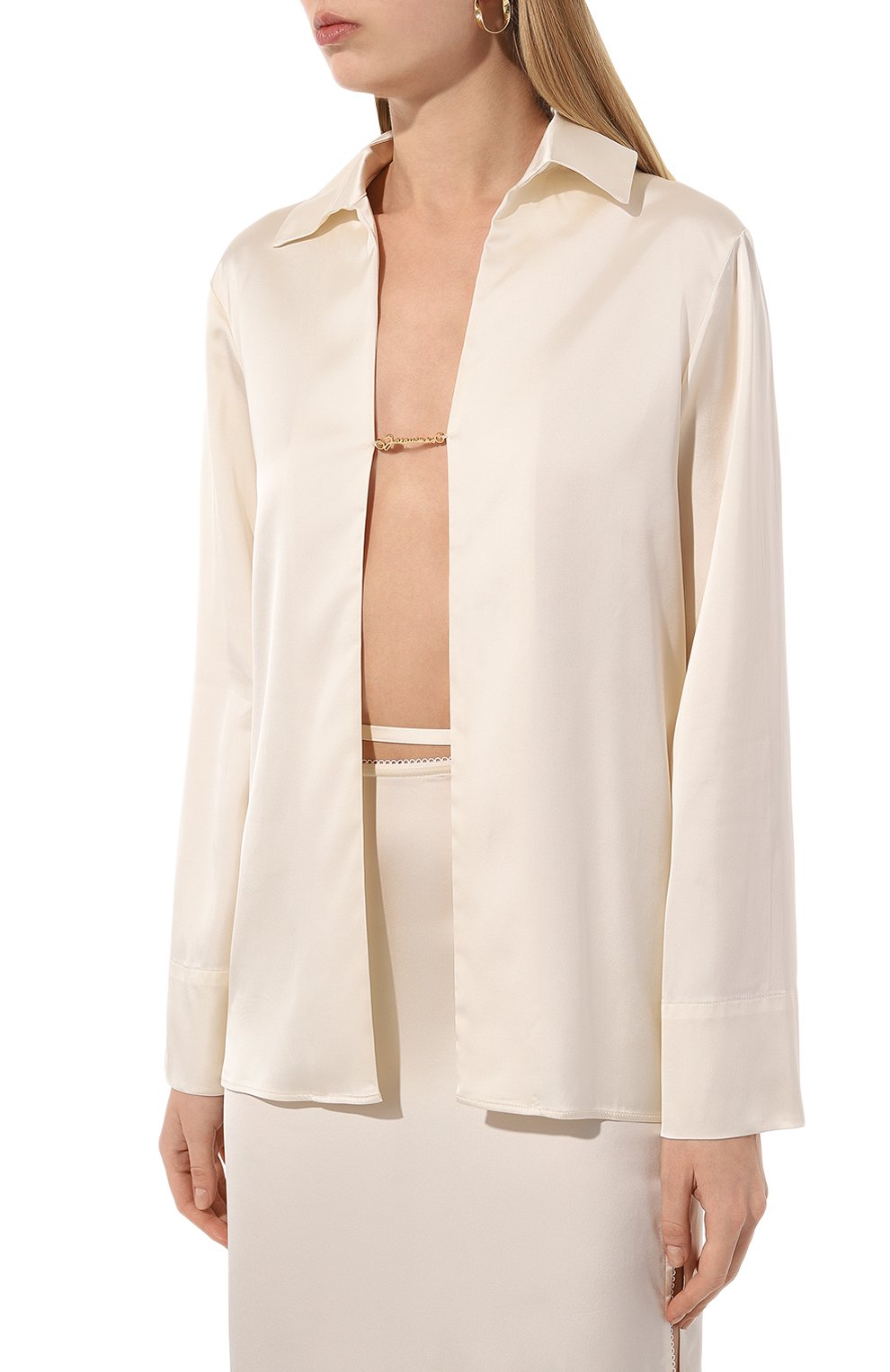Атласная блузка JACQUEMUS, арт. 22E/213SH103-1000, фото 3