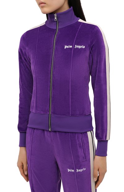 Хлопковый кардиган PALM ANGELS фиолетового цвета по цене 45450 руб., арт. PWBD022F20FAB0023701, фото 3 Хлопковый кардиган PALM ANGELS, арт. PWBD022F20FAB0023701, фото 3