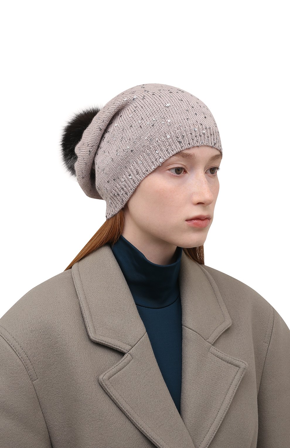 Шапка с помпоном из меха соболя BLACK SABLE, арт. BS-005CP4, фото 2