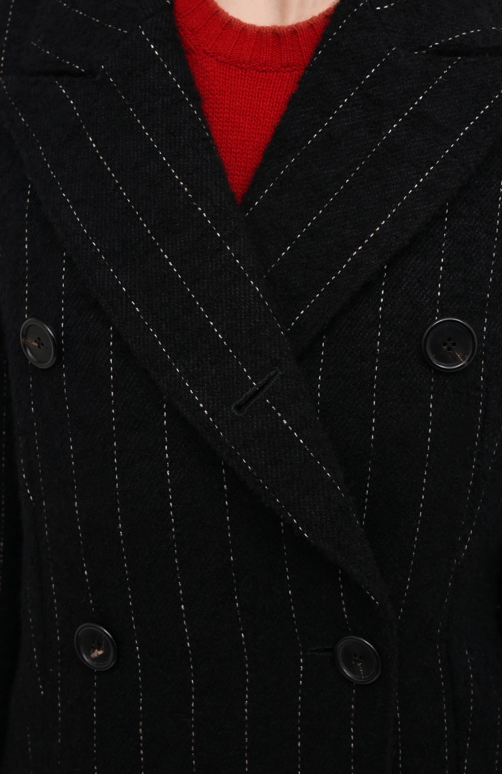 Пальто из льна и шерсти ANN DEMEULEMEESTER, арт. 2002-1114-P-185-099, фото 5