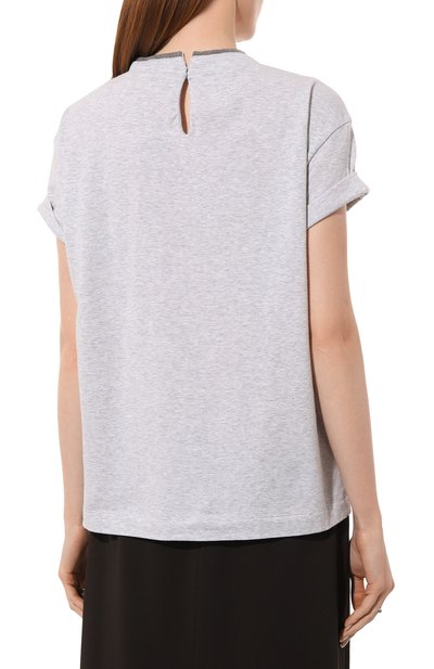 Хлопковая футболка BRUNELLO CUCINELLI, арт. M0T18BD200, фото 4