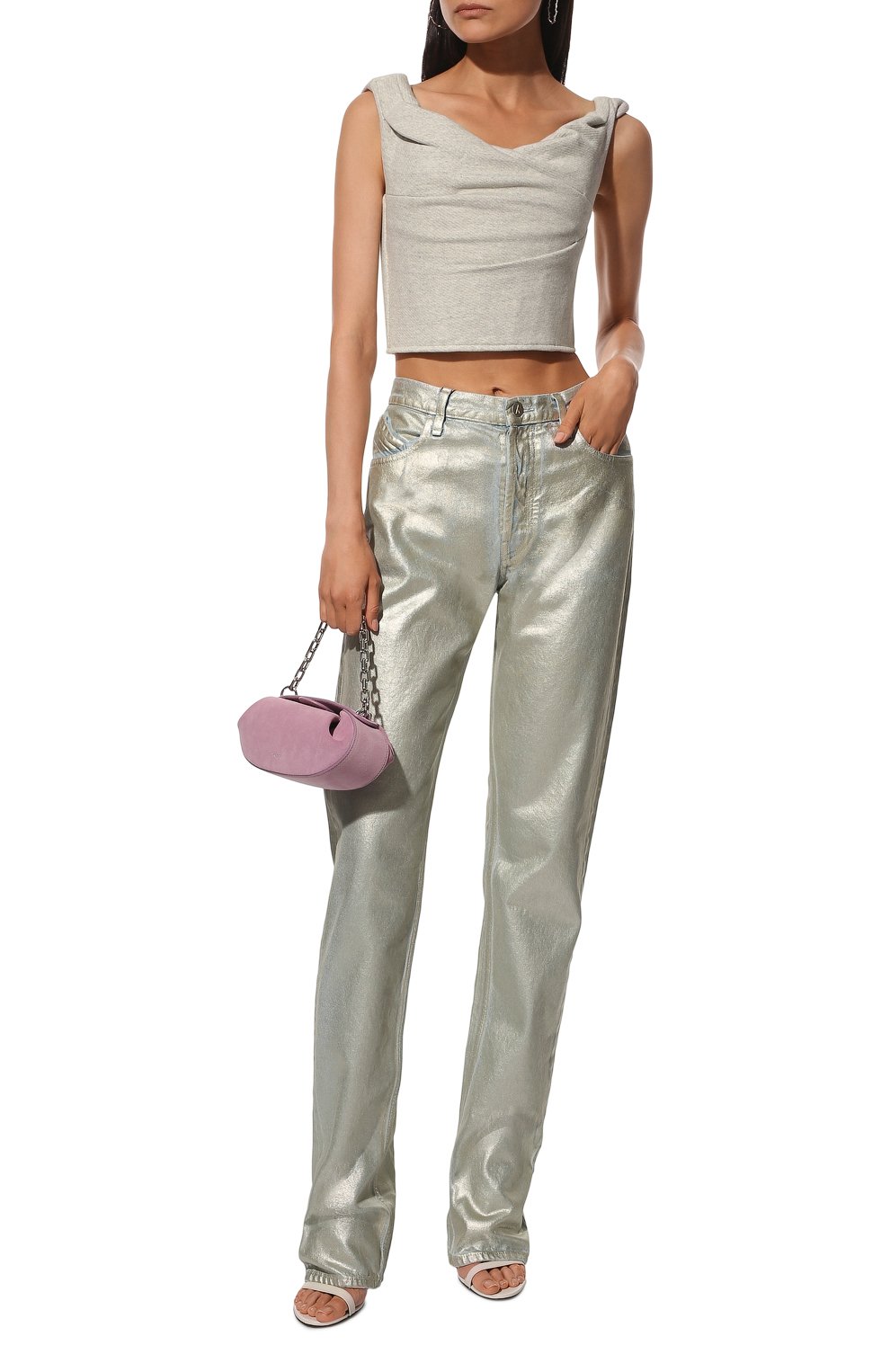 Сумка dinner roll YUZEFI светло-розового цвета по цене 54550 руб., арт. YUZPF22-HB-DR-28, фото 7 Сумка dinner roll YUZEFI, арт. YUZPF22-HB-DR-28, фото 7