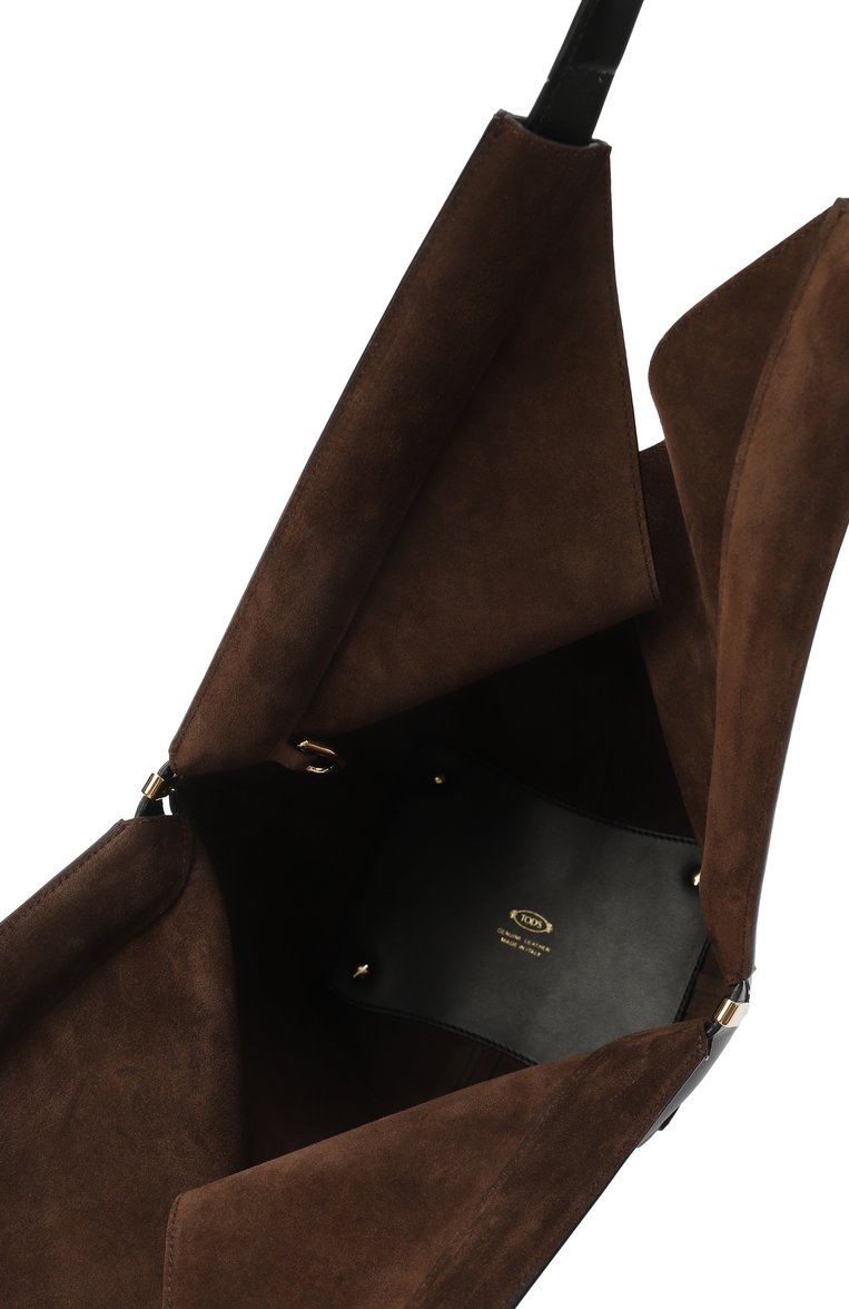 Женская сумка-тоут di folio small TOD’S черного цвета, арт. XBWDBMET200R0R | Фото 5 (Материал: Натуральная кожа; Автоматизация ТО: Проставлено; Размер: small; Автоматизация состава: Проставлено)
