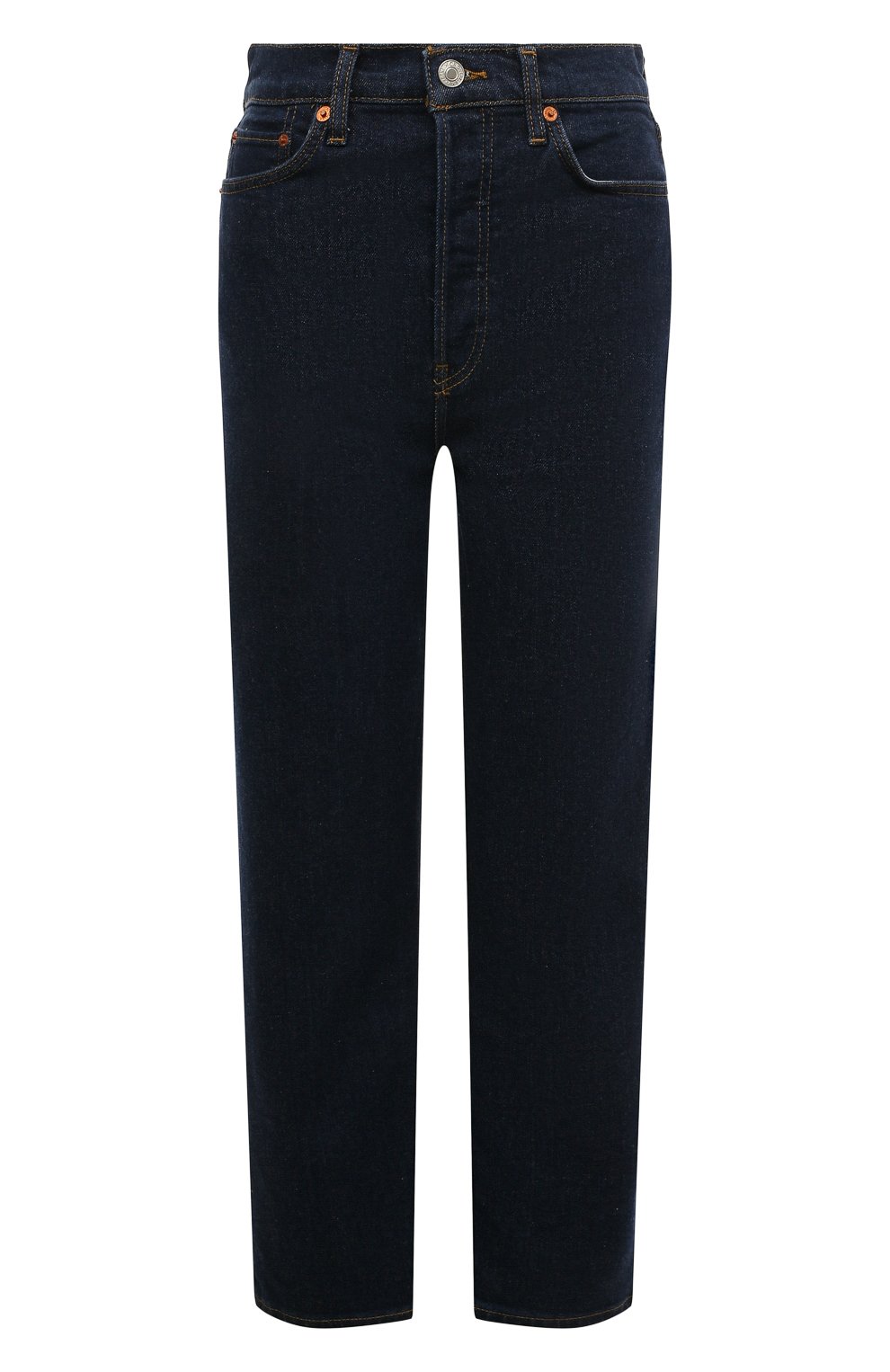 Джинсы RE/DONE темно-синего цвета по цене 36750 руб., арт. 192-3WUHRSTV, фото 1 Джинсы RE/DONE, арт. 192-3WUHRSTV, фото 1