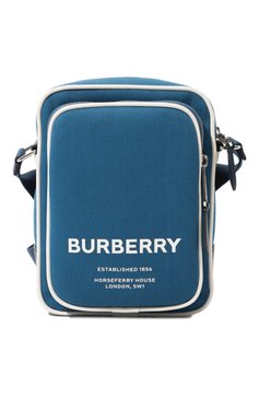 Мужская текстильная сумка freddie BURBERRY синего цвета, арт. 8069790 | Фото 1 (Драгоценные камни: Проставлено; Материал сплава: Проставлено; Ремень/цепочка: На ремешке; Материал: Текстиль; Размер: small)