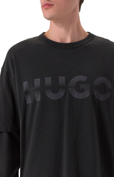 Хлопковый лонгслив HUGO BLUE, арт. 50546541, фото 5