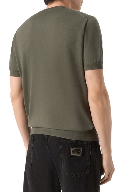 Джемпер из кашемира и шерсти Stefano Ricci W505506G10/W26150 Хаки  W505506G10/W26150 Фото 4