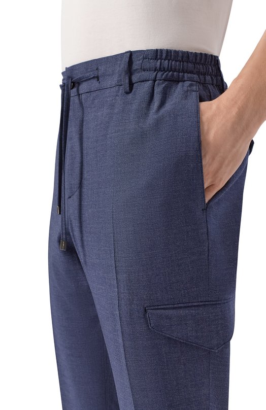 Брюки-карго из шерсти и вискозы Berwich SUB25/ZG1350 Синий  SUB25/ZG1350 Фото 5