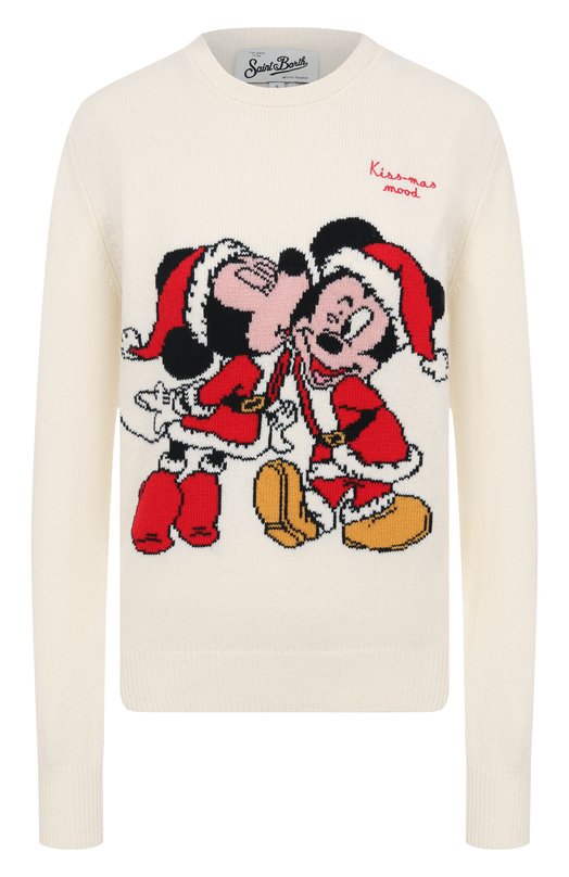 Свитер из шерсти и вискозы MC2 Saint Barth QUE0010-02117I/NEW QUEEN Кремовый QUE0010-02117I/NEW QUEEN