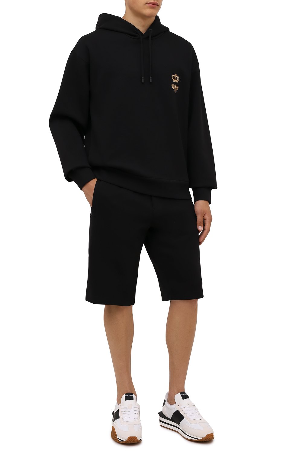 Хлопковое худи DOLCE & GABBANA черного цвета по цене 77300 руб., арт. G9VC8Z/HU7H9, фото 2 Хлопковое худи DOLCE & GABBANA, арт. G9VC8Z/HU7H9, фото 2