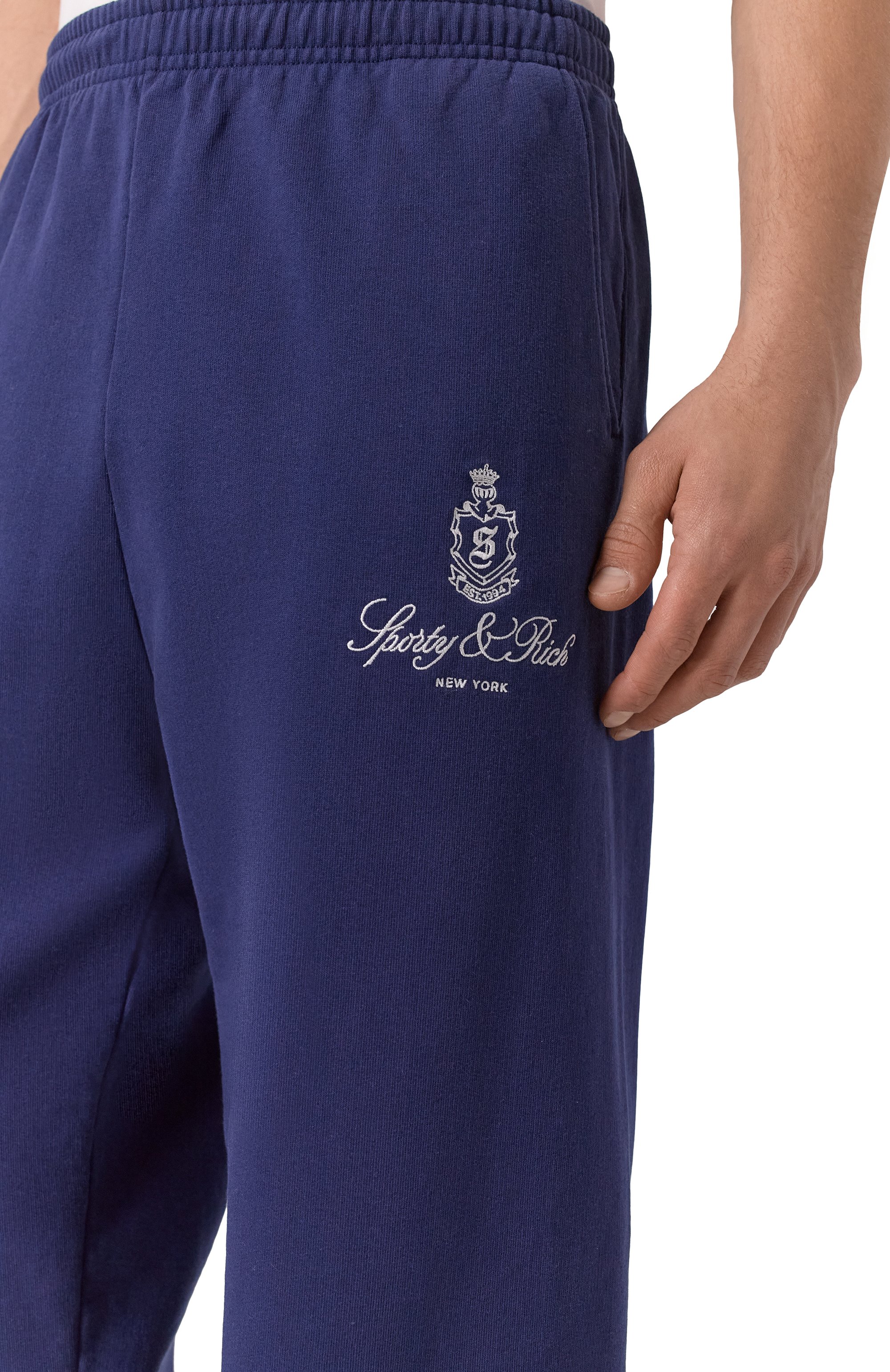 Хлопковые джоггеры SPORTY AND RICH, арт. PA036606231BL106, фото 5