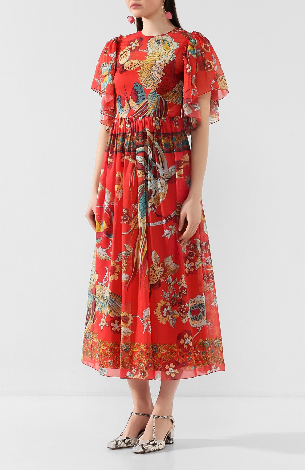 Платье из смеси хлопка и шелка REDVALENTINO, арт. TR0VAP65/503, фото 3