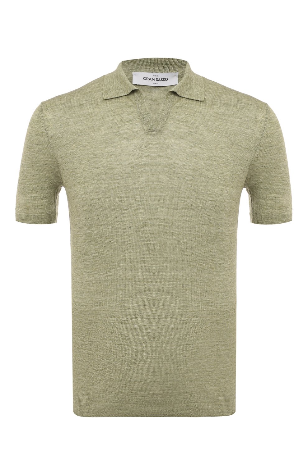 Льняное поло GRAN SASSO светло-зеленого цвета по цене 22500 руб., арт. 57174/24801, фото 1 Льняное поло GRAN SASSO, арт. 57174/24801, фото 1