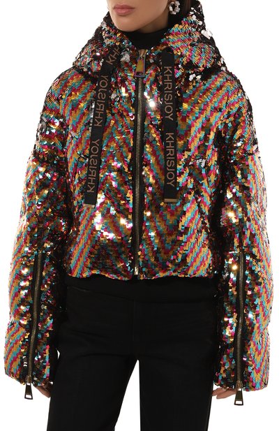 Пуховик с отделкой пайетками KHRISJOY, арт. KWF24R0604/PS0001, фото 3