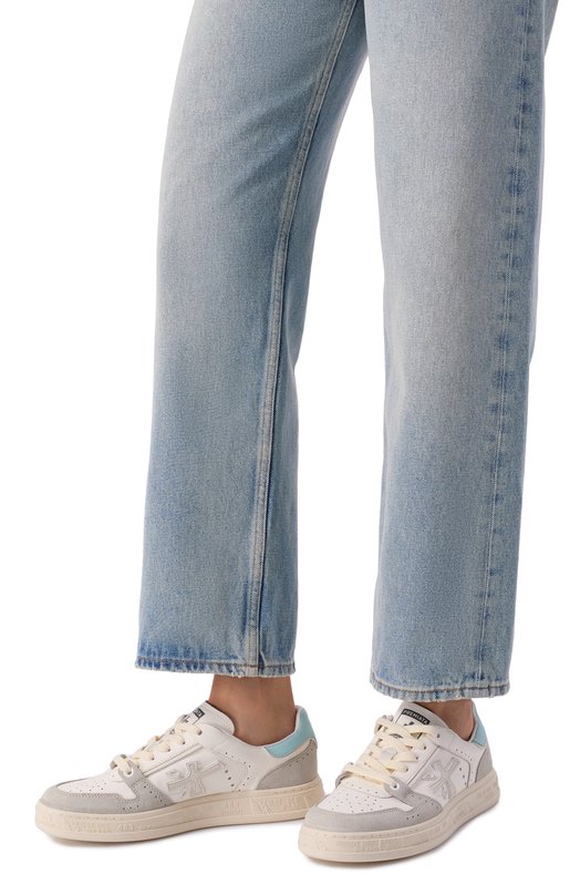 Кожаные кеды Quinn-D Premiata QUINND/VAR 8213 Кремовый  QUINND/VAR 8213 Фото 2