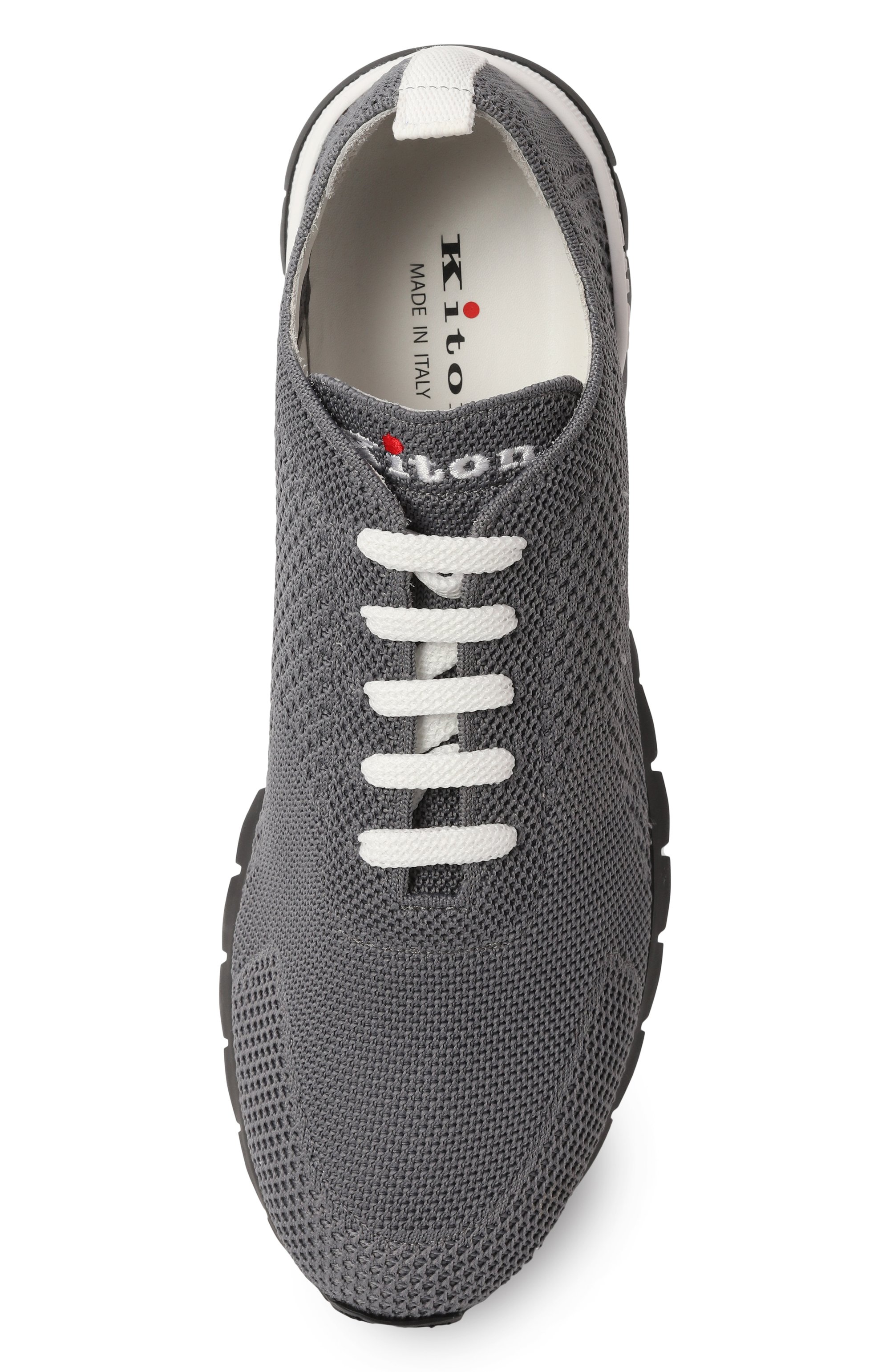 Текстильные кроссовки KITON серого цвета по цене 84550 руб., арт. USSFITN0080908_005, фото 5 Текстильные кроссовки KITON, арт. USSFITN0080908_005, фото 5