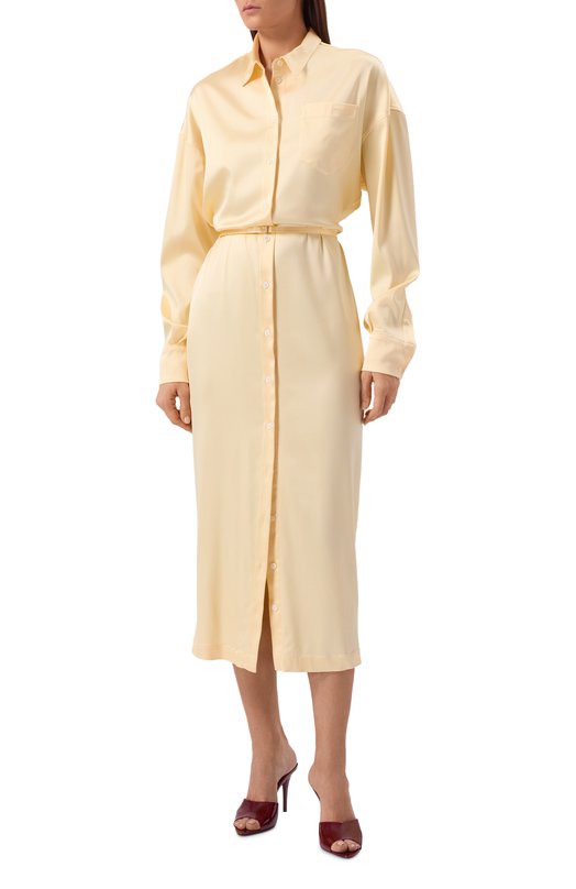 Атласное платье Mugler 26P1R018145013 Жёлтый  26P1R018145013 Фото 2