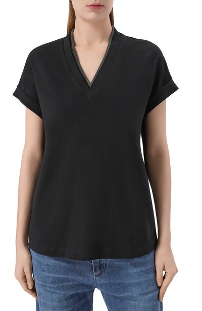 Хлопковый топ BRUNELLO CUCINELLI, арт. M0T18BD222, фото 3