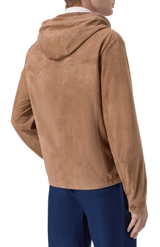 Замшевая куртка-рубашка Stefano Ricci M7J6100150/SUEJS3 Бежевый  M7J6100150/SUEJS3 Фото 4