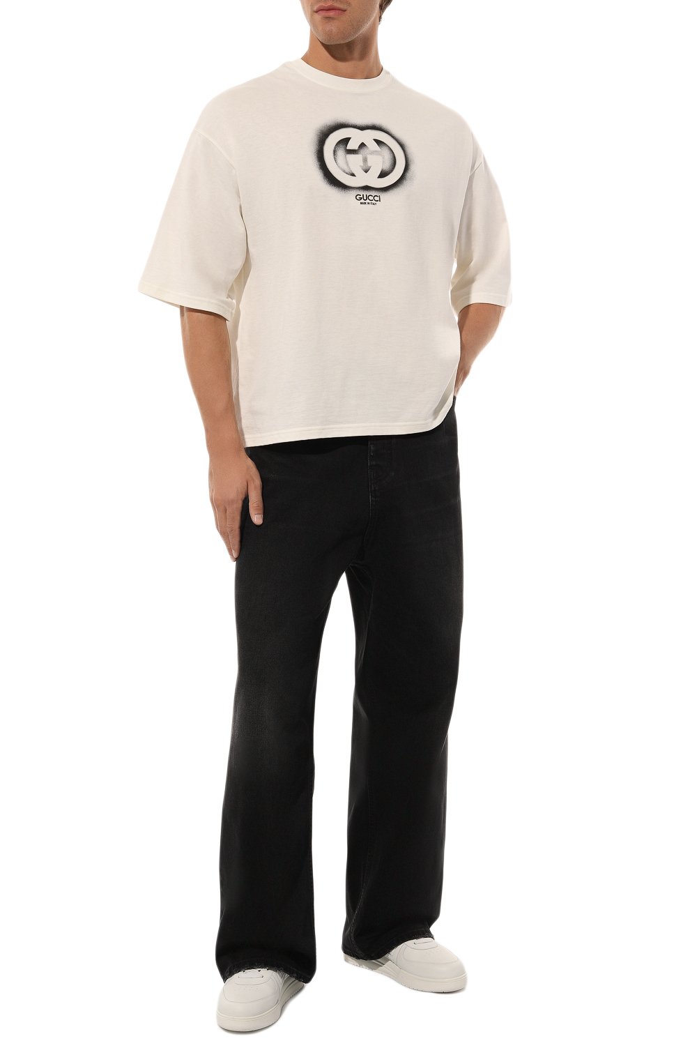 Хлопковая футболка GUCCI, арт. 768462/XJF66, фото 2