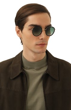 Женские солнцезащитные очки SPEKTRE зеленого цвета, арт. M0RGAN 03FFT BLACK/GRADIENT B0TTLE/GREEN | Фото 3 (Тип очков: С/з; Кросс-КТ: С/з-унисекс; Нос: Не проставлено; Региональные ограничения белый список (Axapta Mercury): Не проставлено; Материал: Металл; Оптика Гендер: оптика-унисекс; Очки форма: Круглые)