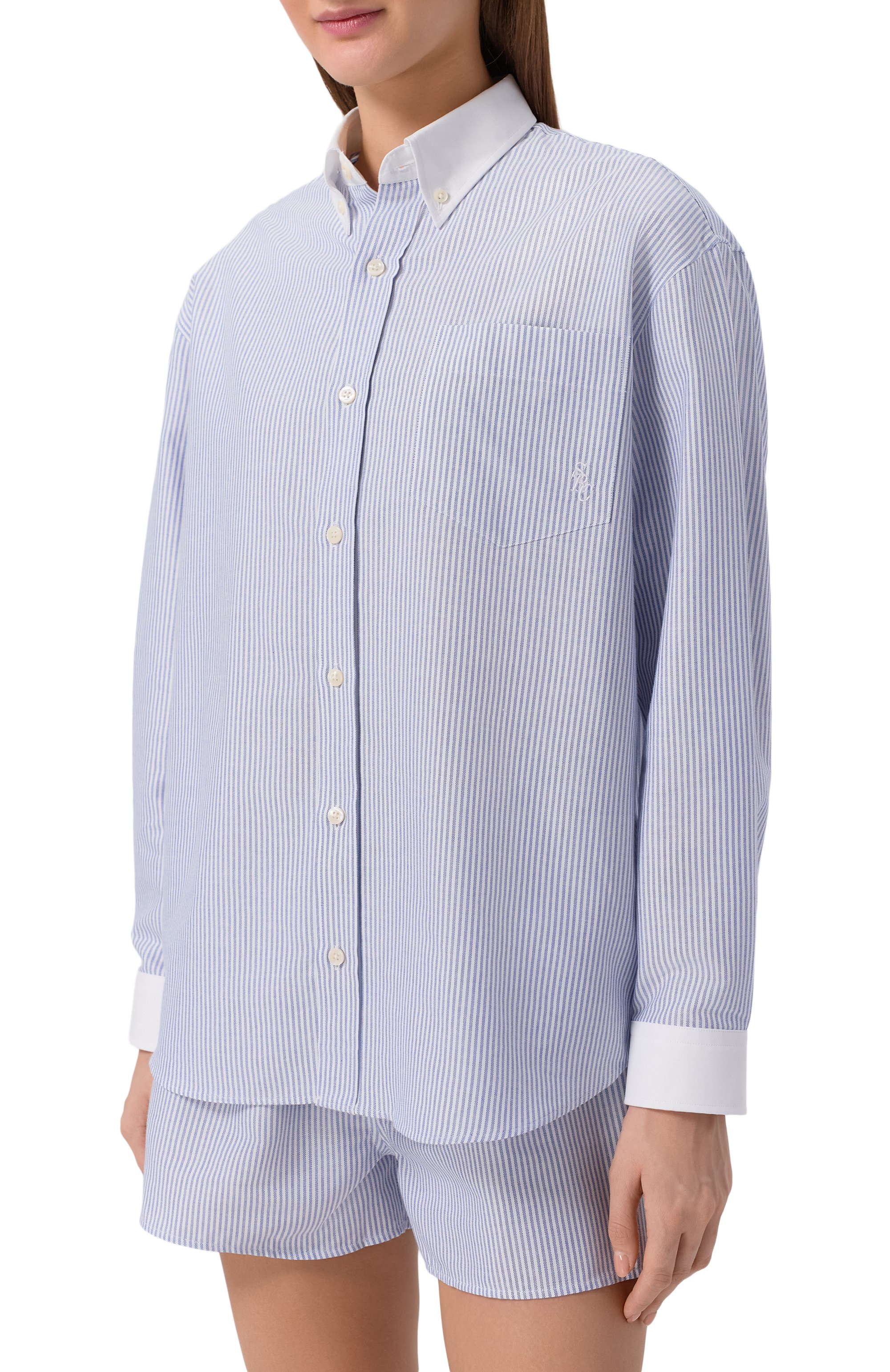 Хлопковая рубашка SPORTY AND RICH, арт. SI02762302ST09, фото 3