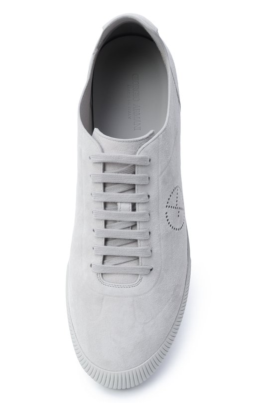 Замшевые кеды Giorgio Armani GM003225/AF20839 Серый  GM003225/AF20839 Фото 5